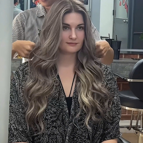 Foil highlights and balayage at Song Toàn Hair Salon